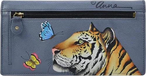 Vista 2 de Anna by Anuschka Cartera de mano de cuero genuino pintada a mano para mujer