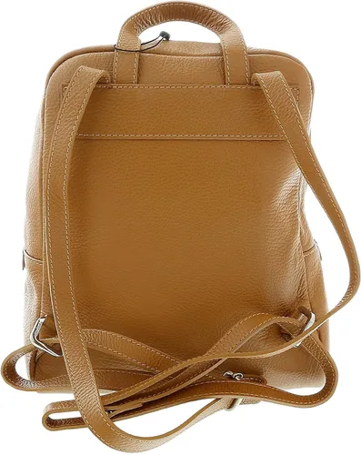 Vista 4 de Pierre Cardin Mochila clásica de cuero camello para mujer, Camel, 11-11-6.5
