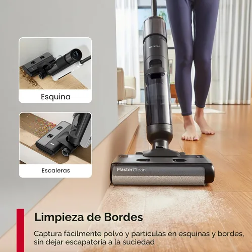 Vista 6 de Ultenic Aspiradora y trapeador inalámbrico en seco y húmedo, Combo de aspiradora y trapeador con auto-limpieza, 50 minutos de duración, detección