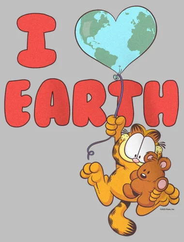 Vista 2 de Nickelodeon Garfield I Heart Earth - Camiseta de manga corta para niñas