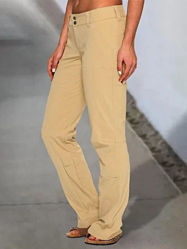 Vista 3 de Flamingals Women's Casual Flap Pocket Cargo Pants Button Front Wide Leg Baggy Jeans