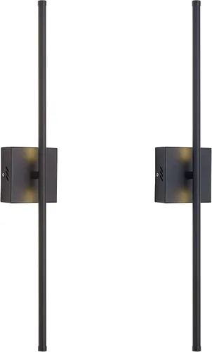 Vista 12 de KARTOOSH Juego de dos apliques de pared modernos, apliques de pared regulables con cableado, rotación de 350°, lámparas de pared LED de latón