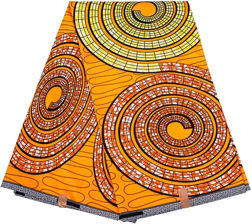 Vista 14 de BintaRealWax Tela Africana Ankara de Poliéster con Impresiones de Cera 6 Yardas de Tela Africana Tradicional para Vestido de Fiesta PL536