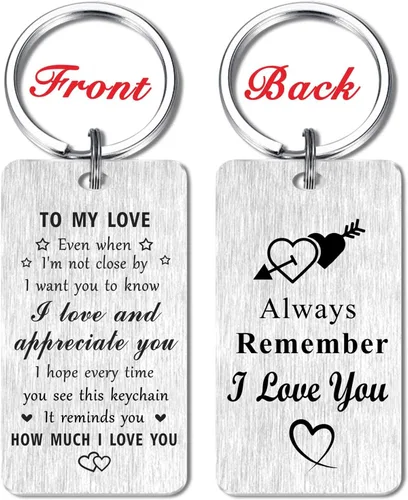 Vista 2 de Love Gifts Keychain for Her Wife Girlfriend, I Love You to The Moon and Back Gifts for Mothers Day Birthday Anniversary