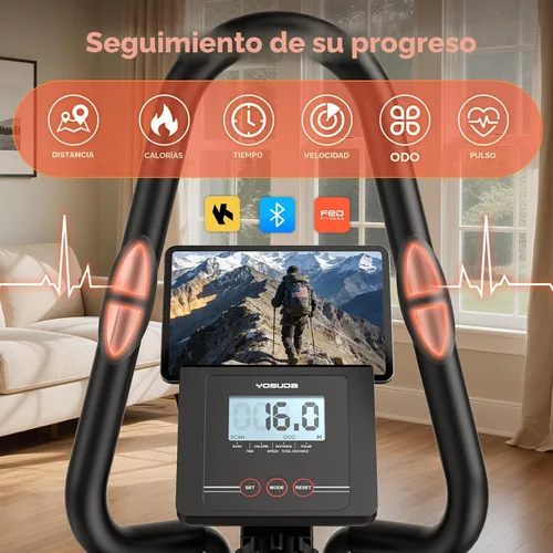 Vista 9 de YOSUDA Elliptical Exercise Machine, Compact Elliptical with 45° Incline