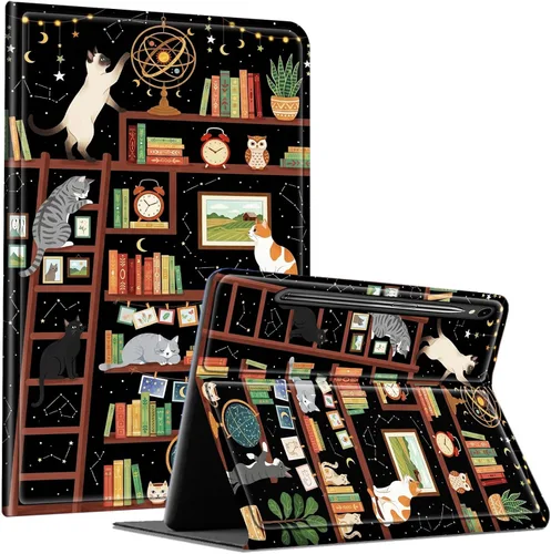 Vista 150 de Slim Case for Samsung Galaxy Tab S10 Lite / S10 FE / S9 FE 10.9" & Galaxy Tab S9 11", Multi-Angle Stand PU Leather Smart Folio Cover with Soft TPU