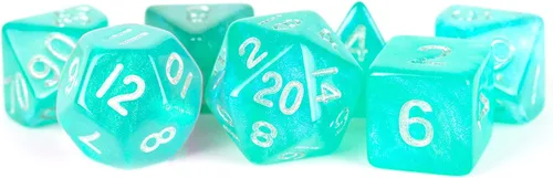 Vista 2 de FanRoll - Juego de dados poliédricos acrílicos de 0.630 in: Stardust Purple