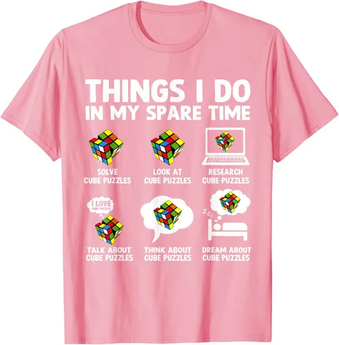 Vista 72 de Things I Do in My Spare Time Cube Puzzle Speed Cubing Camiseta