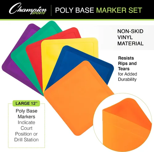 Vista 3 de Champion Sports Square Activity Mats (Set of 6)