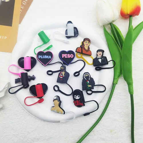 Vista 5 de Singer - 13 fundas de silicona con diseño de estrella para vasos – Pajitas reutilizables con bonitas puntas