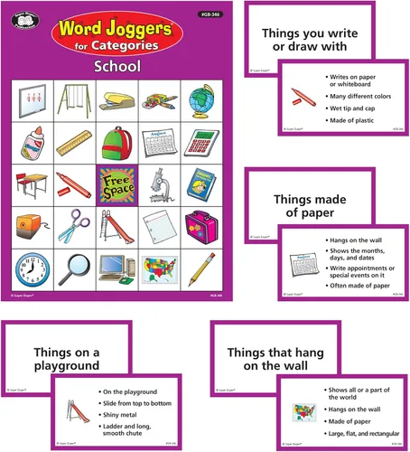 Vista 4 de Super Duper Publications Word Joggers® para Categorías Juego de Bingo Recurso educativo para Niños