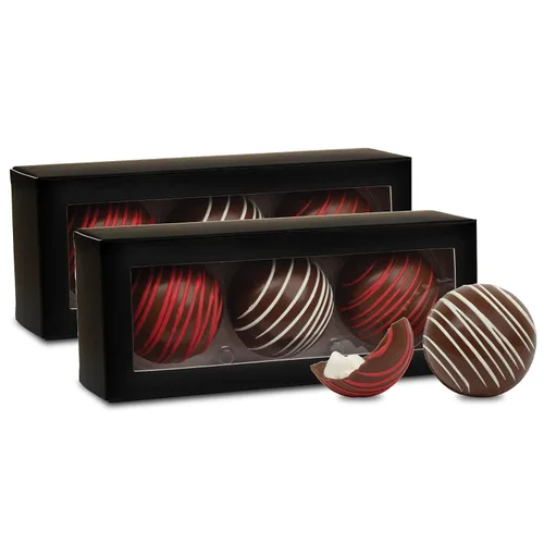 Vista 7 de Bombas de chocolate caliente de Chocolate Works, bombas de cacao caliente prémium con malvaviscos, hechas con chocolate con leche real, chocolate