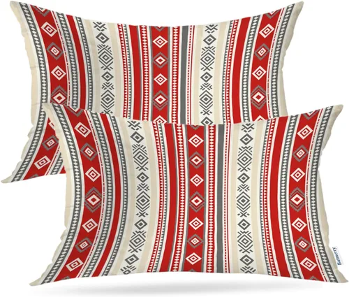Vista 69 de Batmerry Fundas de almohada de bosque de arce otoñal, casas de sillas de madera, hojas amarillas, fundas de almohada decorativas, impresión digital