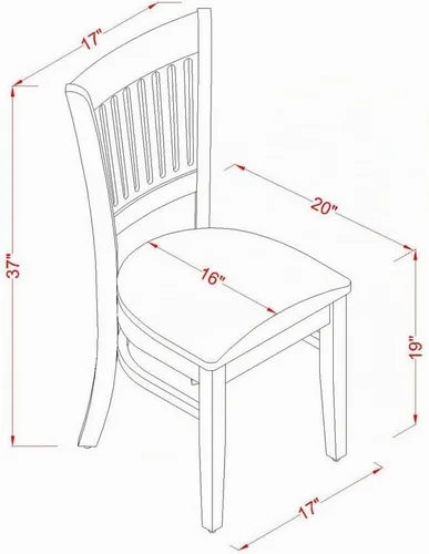 Vista 8 de East West Furniture LYVA5-ESP-C - Juego de mesa de cocina de 5 piezas para 4 personas, incluye una mesa de comedor rectangular con hojas de mariposa