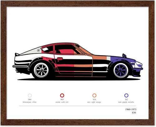 Vista 32 de Poster Master Póster de coche – Impresión clásica de coche – Arte de vehículo – Gran decoración de pared de garaje u oficina – 8 x 10 pulgadas