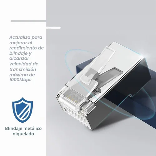 Vista 4 de Paquete de 50 conectores RJ45 Cat6 de paso blindado
