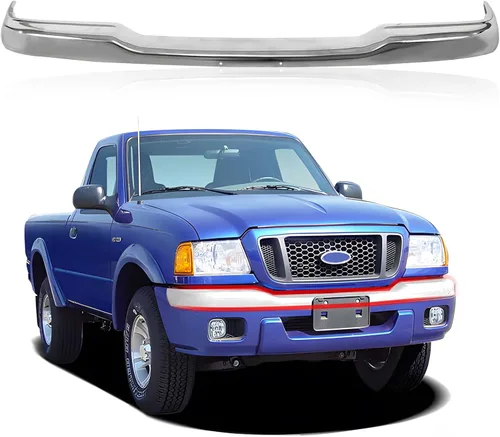 Vista 8 de CarPartsDepot Barra de Defensa Delantera de Acero Negro Preparado para Pintura para Camiones Pickup Compatible con Ford Ranger 1998-2000 FO1002347