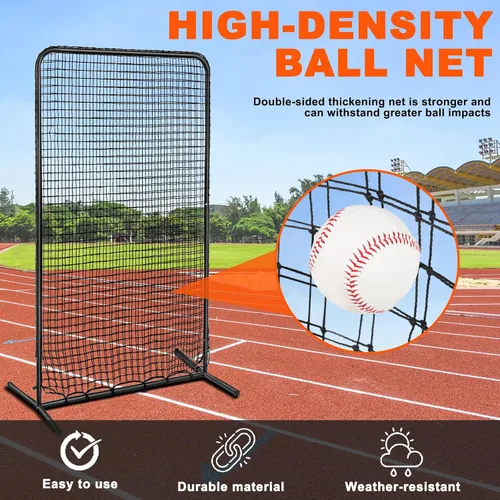 Vista 4 de I Screen Baseball for Batting Cage Baseball Softball Pitching Screen Net Pitcher Protection Pitching Net Protector with Portable Bag for Batting