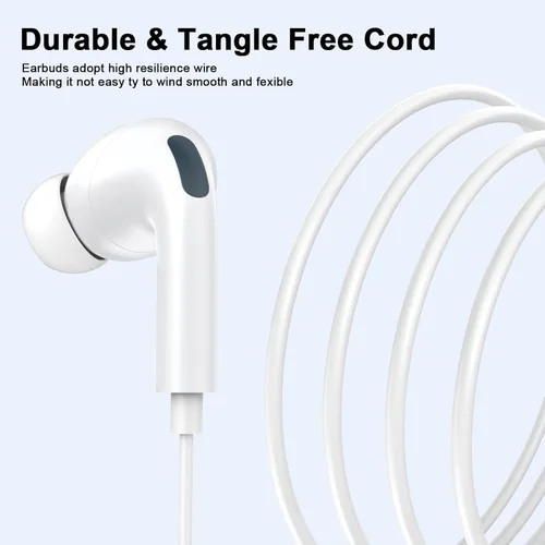 Vista 8 de [Certificado Apple MFi] Auriculares USB C para iPhone 17, 16, 15, auriculares con cable con micrófono y control de volumen, cancelación de ruido