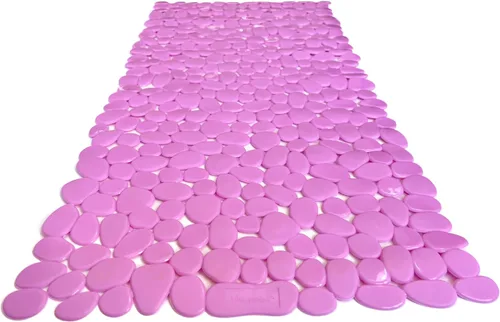 Vista 30 de Alfombra antideslizante para bañera y ducha "Pebbles" de 27 x 14 pulgadas, ovalada, no tóxica, segura, limpia, lavable a máquina, agarre y drenaje