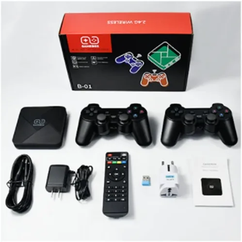 Vista 8 de Consola de videojuegos retro inalámbrica 64G 3000 juegos consola clásica de videojuegos con 2 controladores inalámbricos para salida HD de TV 4K