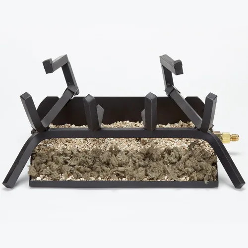 Vista 4 de HearthSense CSW18HVL - Juego de troncos para chimenea ventilada de gas natural con encendido por cerilla, 45000 BTU, calienta hasta 1650 pies