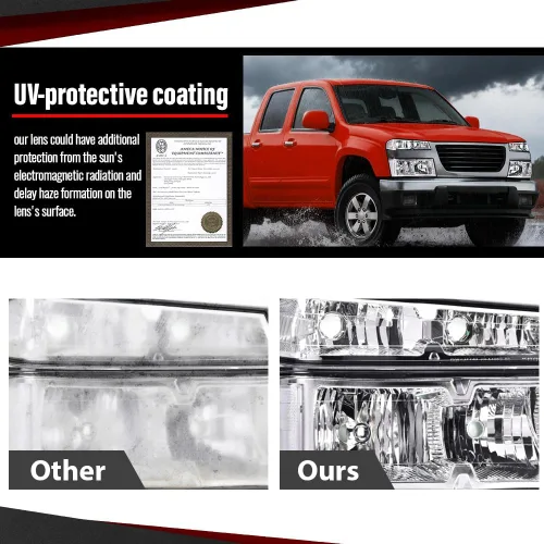 Vista 6 de CHEDA Conjunto de Faros Delanteros Faro Compatible con GMC Canyon/Chevy Colorado 2004-2012 Conjunto de Faros Luces de Parachoques