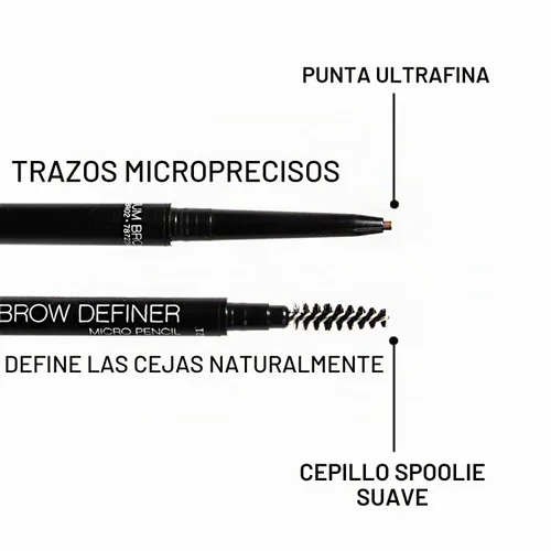 Vista 5 de Palladio Beauty - Lápiz definidor de cejas, lápiz de cejas ultra preciso con poder de larga duración, brocha de carrete mezcla color para un acabado