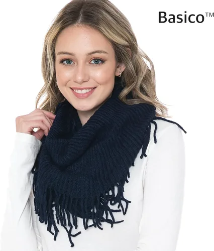 Vista 2 de Basico - Bufandas infinitas para mujer, modernas, suaves y de invierno