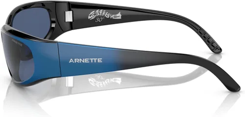 Vista 3 de ARNETTE mens An 4302 Rectangular Sunglasses Negro Gradiente Metal Azul/Azul Oscuro