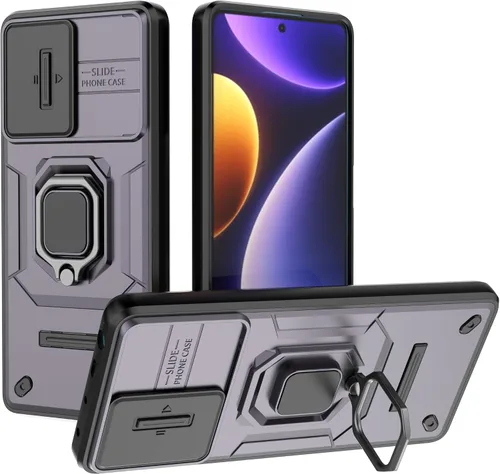 Vista 36 de Funda de teléfono móvil para Xiaomi Redmi A3/Xiaomi Poco C61 Soporte de coche Soporte Ventana corredera Cubierta protectora a prueba de golpes