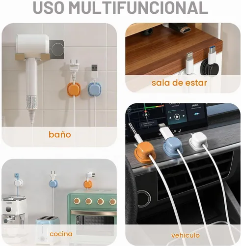 Vista 6 de Soporte organizador de cables,Gestor de cables de escritorio Mezcla (6 unidades)
