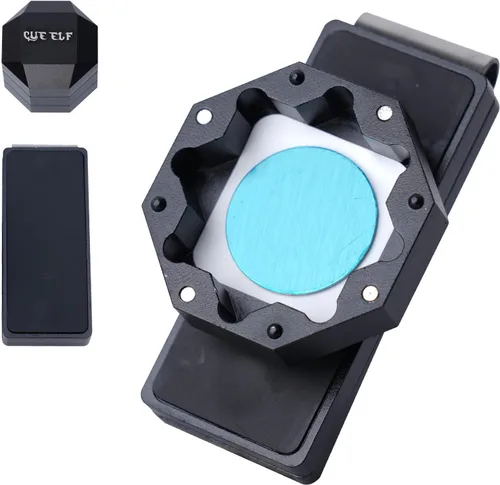 Vista 2 de CUEELF Magnetic Pool Chalk Holder, Portable Aluminum Alloy Billiard Chalk Box with Belt Clip & Built-in Hex Wrench, for Most Billiard Chalk Negro