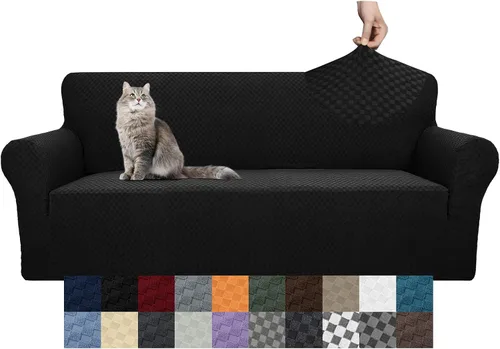 Vista 18 de YEMYHOM Funda para sofá con diseño jacquard de alta elasticidad, funda para silla de sala de estar, a prueba de mascotas, perros y gatos