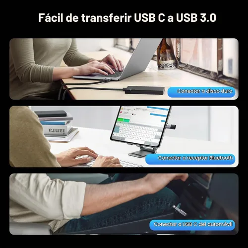 Vista 8 de UGREEN Paquete de 2 adaptadores USB a USB C, adaptador USB C hembra a USB macho de 10 Gbps compatible con iPhone 16 15, MacBook, iPad, Samsung