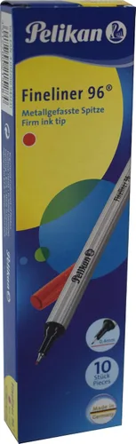 Vista 4 de Pelikan Fineliner 96® blue, pack of 10 in box Black