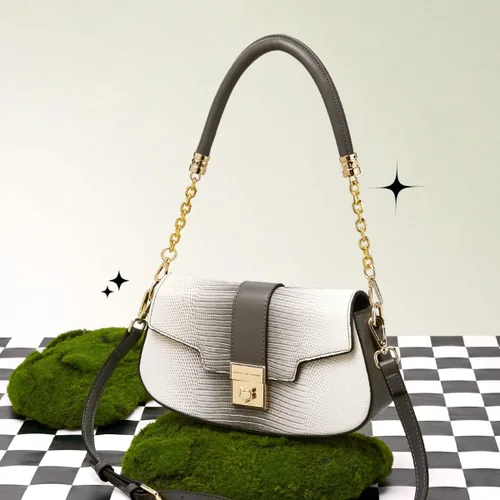 Vista 5 de FOXLOVER Bolso de hombro de piel sintética para mujer, bonito bolso y bolso de mano, bolso cruzado de diseñador para axilas