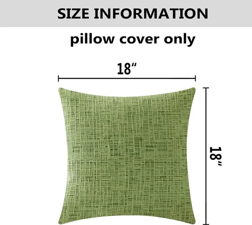 Vista 5 de Home Brilliant Fundas de almohada de primavera de 18 x 18 pulgadas, fundas de almohada decorativas de terciopelo chenille a rayas para decoración
