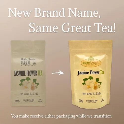Vista 3 de Palm Beach Herbals - Té de flores de jazmín - Serie de té de hierbas puras (30 bolsas de té) 100% natural