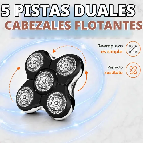 Vista 4 de Paquete de 2 cabezales de repuesto para afeitadora compatibles con Negro paquete de 2
