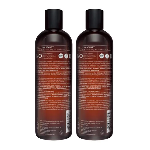 Vista 9 de HASK Repair - Juego de champú y acondicionador de aceite de argán + aceite de brillo, 2 viales