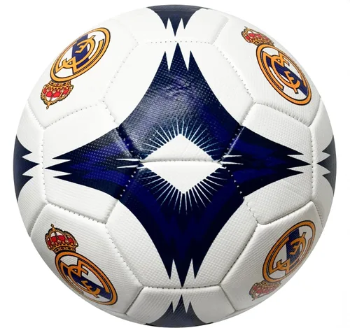 Vista 5 de Icon Sports Balón de fútbol del Real Madrid, para todas las edades - Tamaño 2, 4 y 5, balón blanco con licencia del R. Madrid