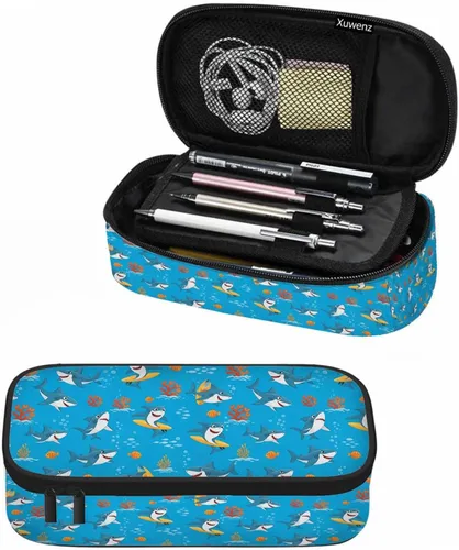 Vista 20 de Estuche organizador de lápices de alpaca, diseño de llama, hojas de animales, caja de papelería, caja de maquillaje, suministros escolares