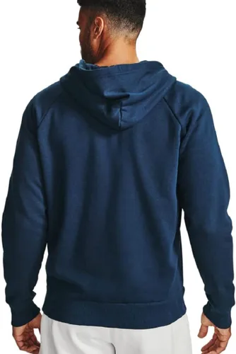 Vista 3 de Under Armour Rival - Sudadera de vellón para hombre, con capucha y cierre con cremallera completa