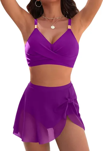 Vista 17 de Blooming Jelly Bikini de cintura alta para mujer con control de abdomen de Bandera estadounidense