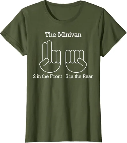 Vista 48 de The Minivan 2 In The Front 5 In The Rear Camiseta, Negro