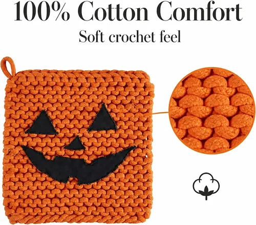Vista 8 de Mud Pie Soporte para macetas de calabaza de Halloween