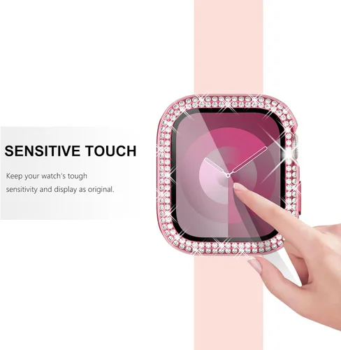 Vista 35 de Surace Bling - Carcasa con protector de pantalla para Apple Watch Series 3, 2, 1 de 1.496 pulgadas