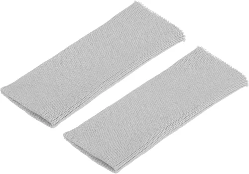 Vista 12 de MECCANIXITY Puños elásticos con bordes acanalados de 4 x 3.5 pulgadas, tela de algodón, cinta elástica para coser, color negro, 1 par