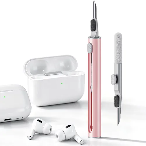 Vista 12 de Hyashee Kit limpiador para Airpods Pro 1 2 3 pluma de limpieza multifunción con cepillo suave esponja flocado para auriculares Bluetooth, Negro